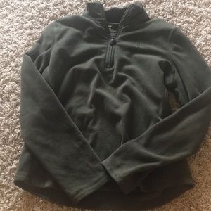 Army green quarter zip sweater